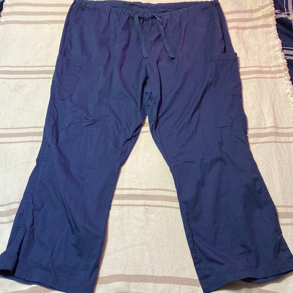 Med Couture Pants - Med Couture Navy Cargo Scrub Pants, style 8741, 3XL